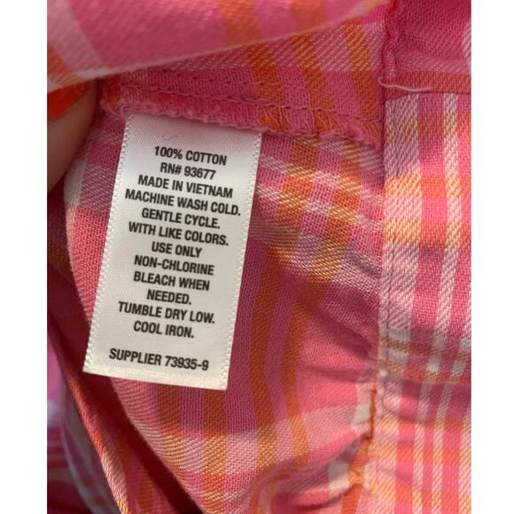 Anna pink plaid 1/2 sleeves wrap blouse size XL - Picture 4 of 8